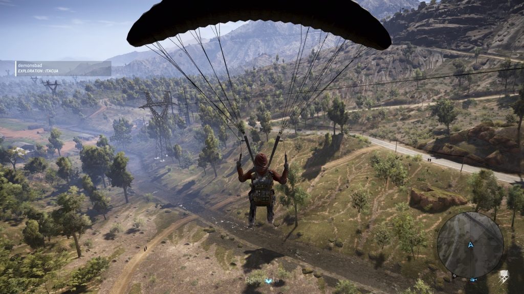 Tom Clancy's Ghost Recon Wildlands - saut en parachute