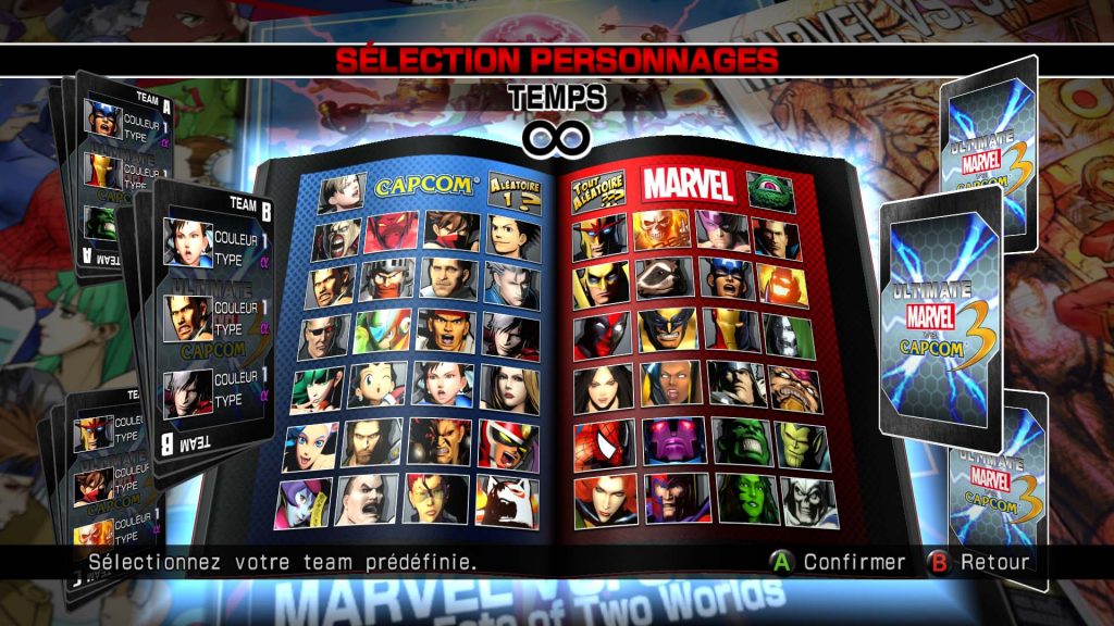 Les 50 héros de Ultimate Marvel vs Capcom 3