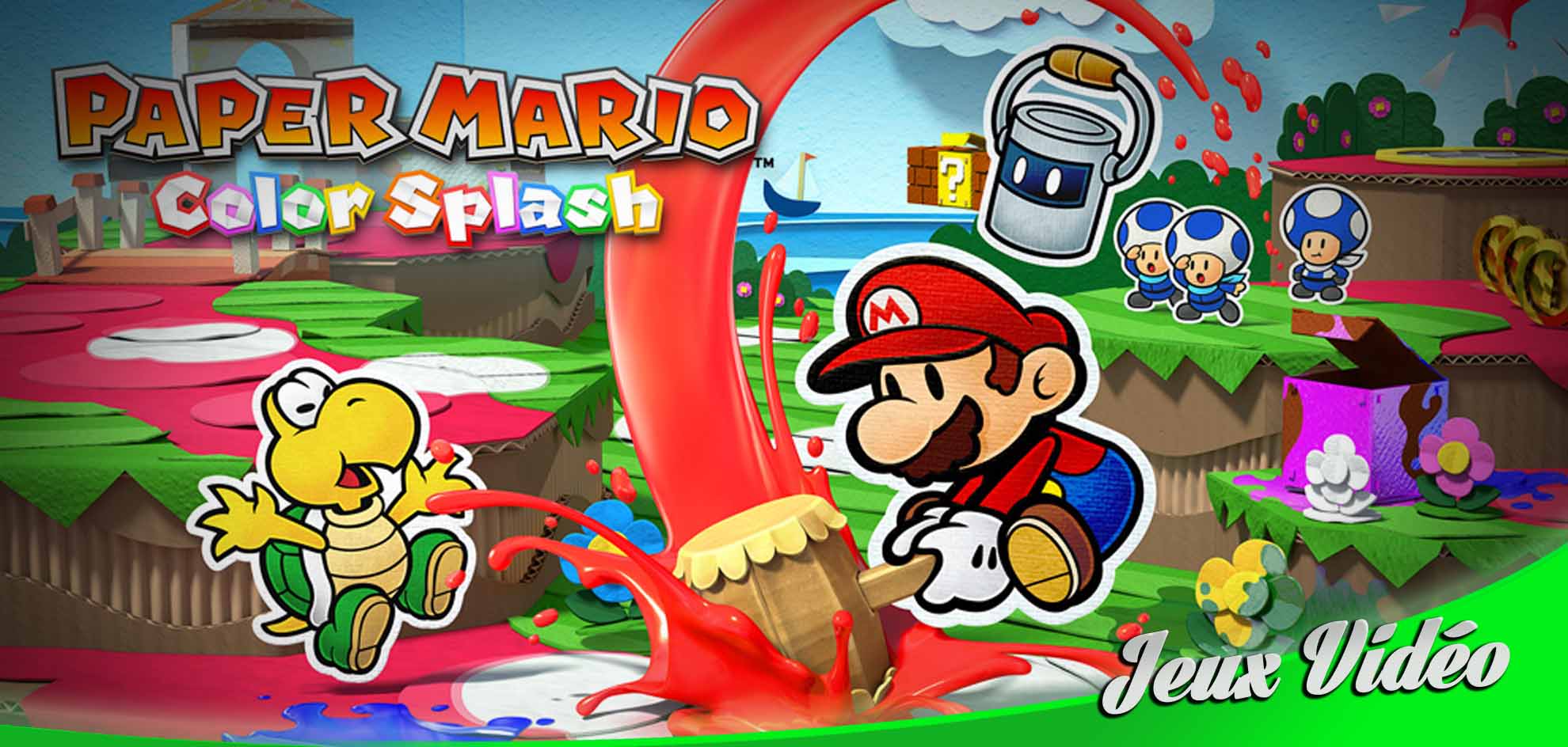 Lire la suite à propos de l’article Test de Paper Mario Color Splash, une aventure qui tache