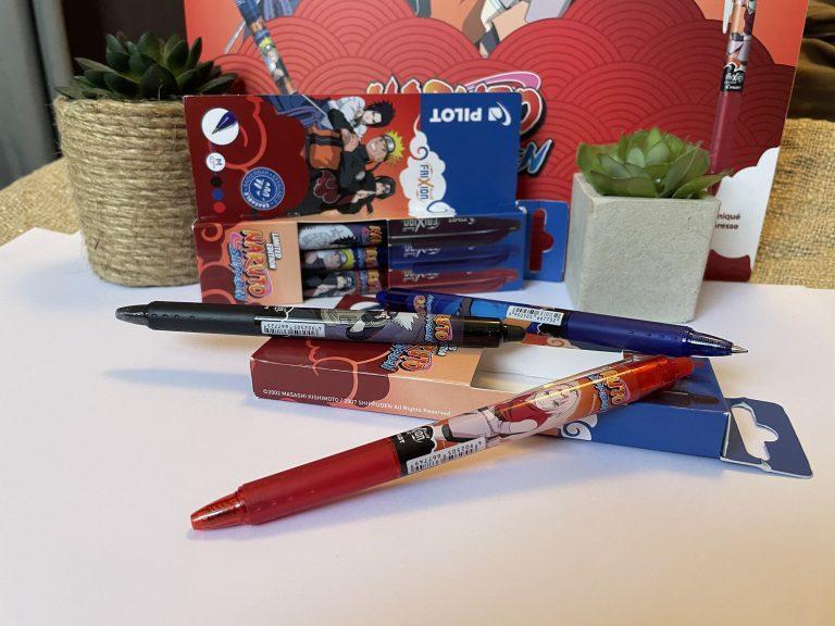 Stylo Naruto Shippuden Frixion Stylos FriXion Clicker Naruto Edition - Effaçables Et Rechargeables - Lot Avec 2 Stylos Et Surligneur - Collection Limitée Stylo Collection