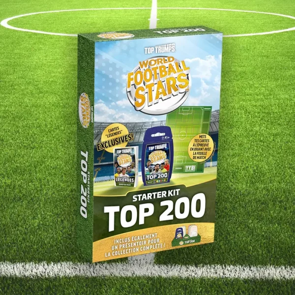 Jeu de cartes sur les footballeurs : World Football Stars TOP 200 : le duel ultime des légendes du foot en version cartes
