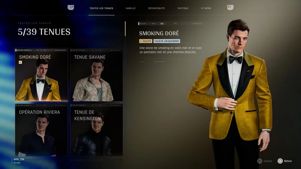 007 First Light  choix des tenues / costumes